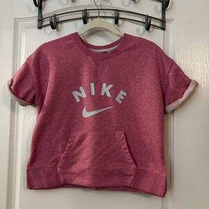 Nike Pink Girls Short Sleeve Sweatshirt XL EUC Barbie